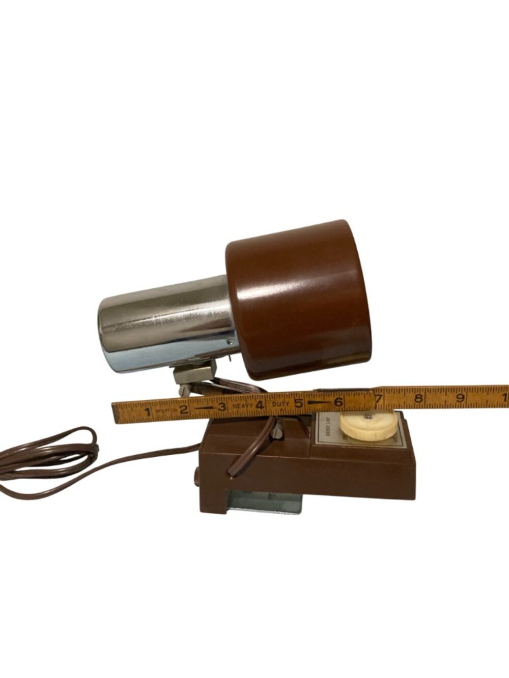 Vintage Brown Headboard Reading Lamp Portable Clamp Desk Light - Picture 7 of 7